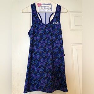 FILA Blue and Purple Star Pattern  Athletic Wear Tank Top
